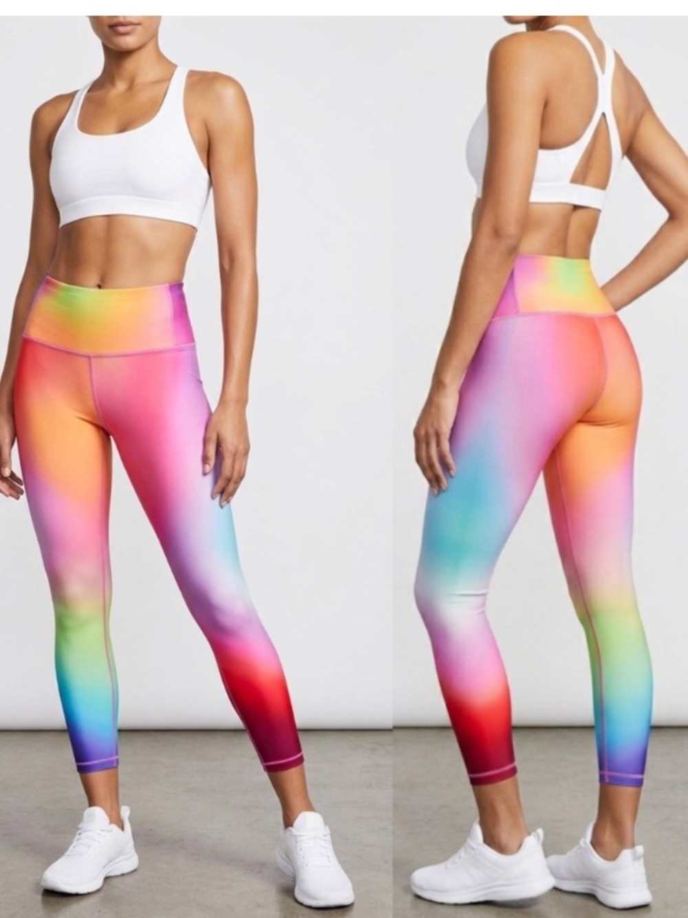 Like new Athleta rainbow 25’ inseam athletic leggings sz XS